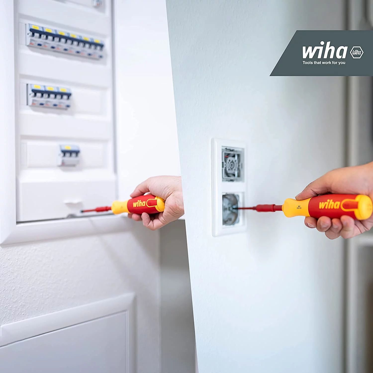 Wiha Schraubendreher mit Bit Magazin LiftUp electric Schlitz, Pozidriv, PlusMinus/Pozidriv