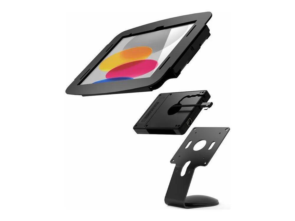 Compulocks iPad 10th-11th (A16) Gen Space Enclosure Core Counter Stand or Wall Mount Plus Hub Black - Aufstellung - für Tablett - für Apple 10.9-inch iPad (10. Generation)