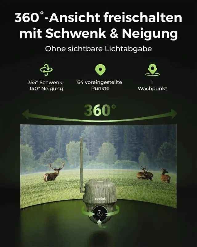 Reolink Go G450 PT LTE Wildkamera inkl. Solarpanel