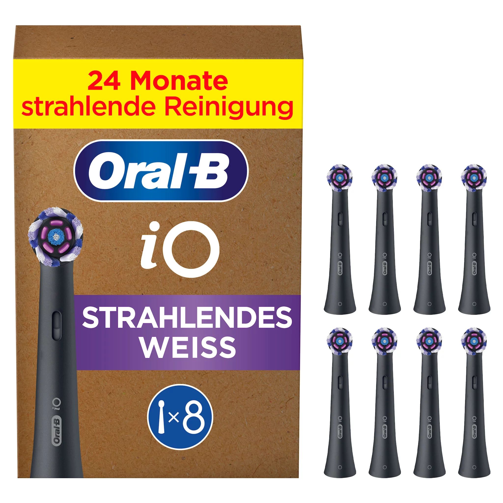 Oral-B iO Radiant White Schwarz 8er FFU