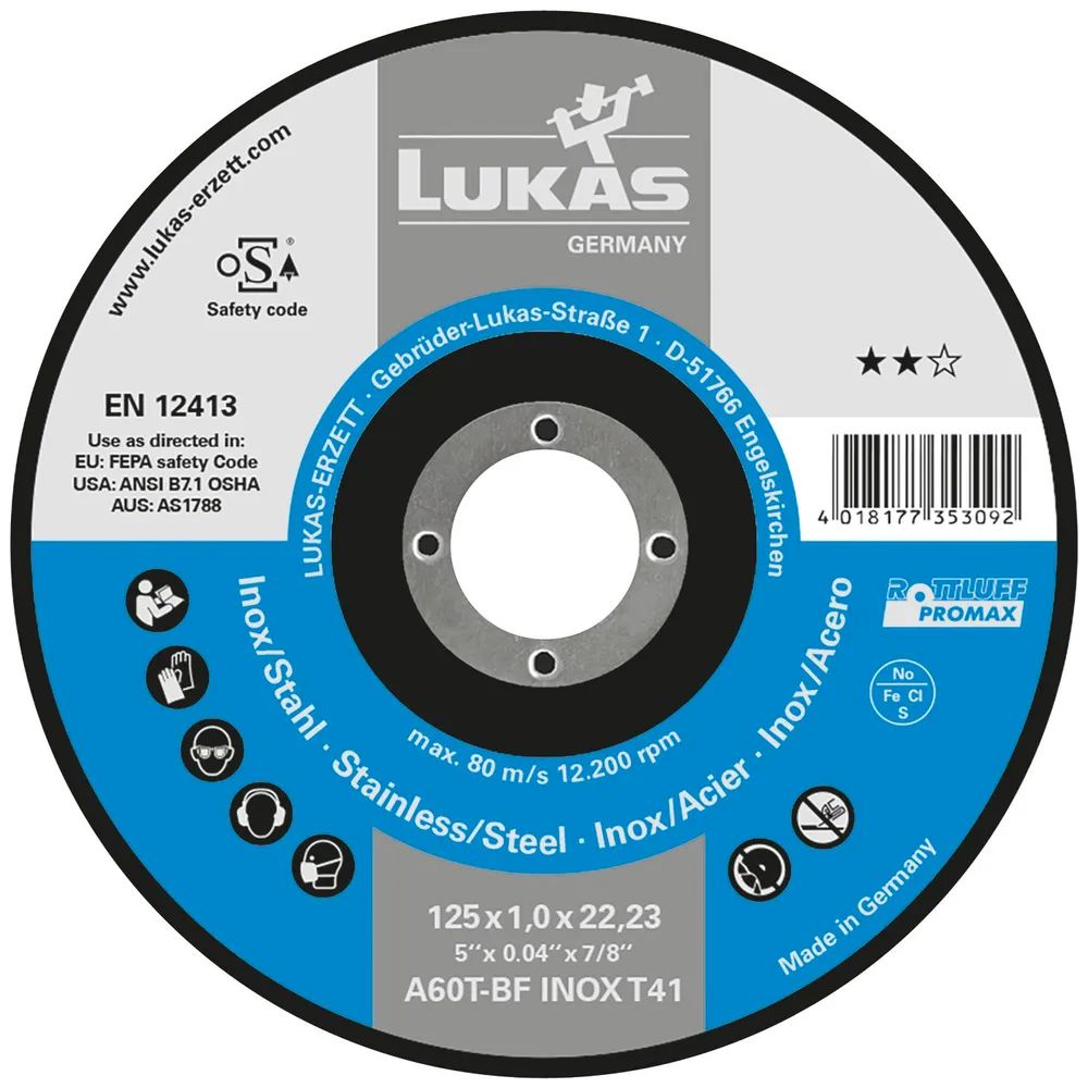 LUKAS Trennscheibe Promax** gerade Form 230 x 1.9 mm Inox/Stahl