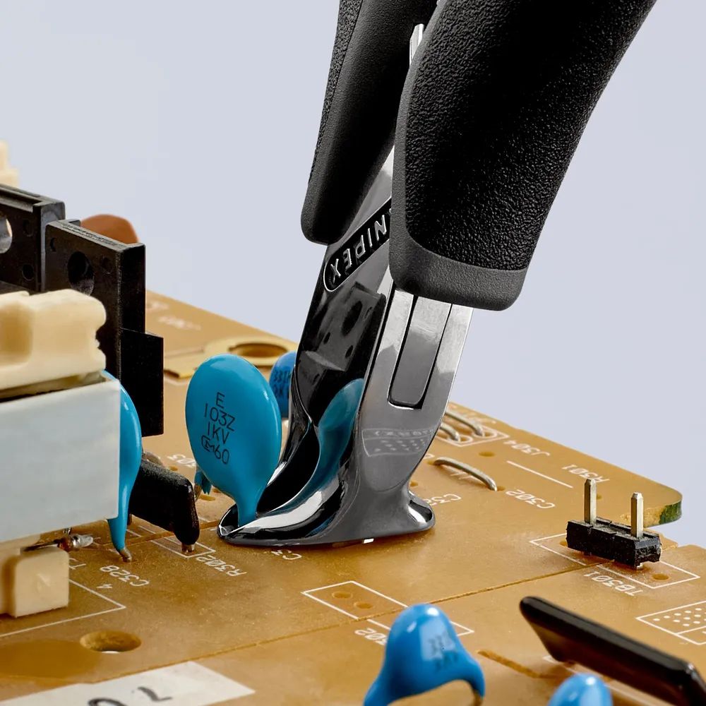 KNIPEX Elektronik-Vornschneider ESD mit Mehrkomponenten-Hüllen 120 mm