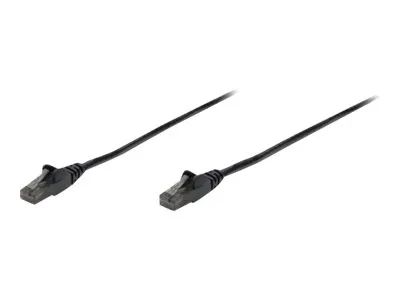 IC Intracom Intellinet Network Patch Cable, Cat6, 3m, Black, CCA, U/UTP, PVC, RJ45, Gold Plated Contacts, Snagless, Booted, Lifetime Warranty, Polybag - Patch-Kabel - RJ-45 (M)
