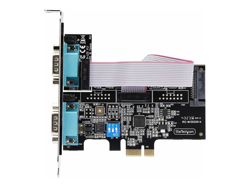 StarTech.com 2-Port Serielle PCIe Karte, RS232/RS422/RS485 Serielle Karte