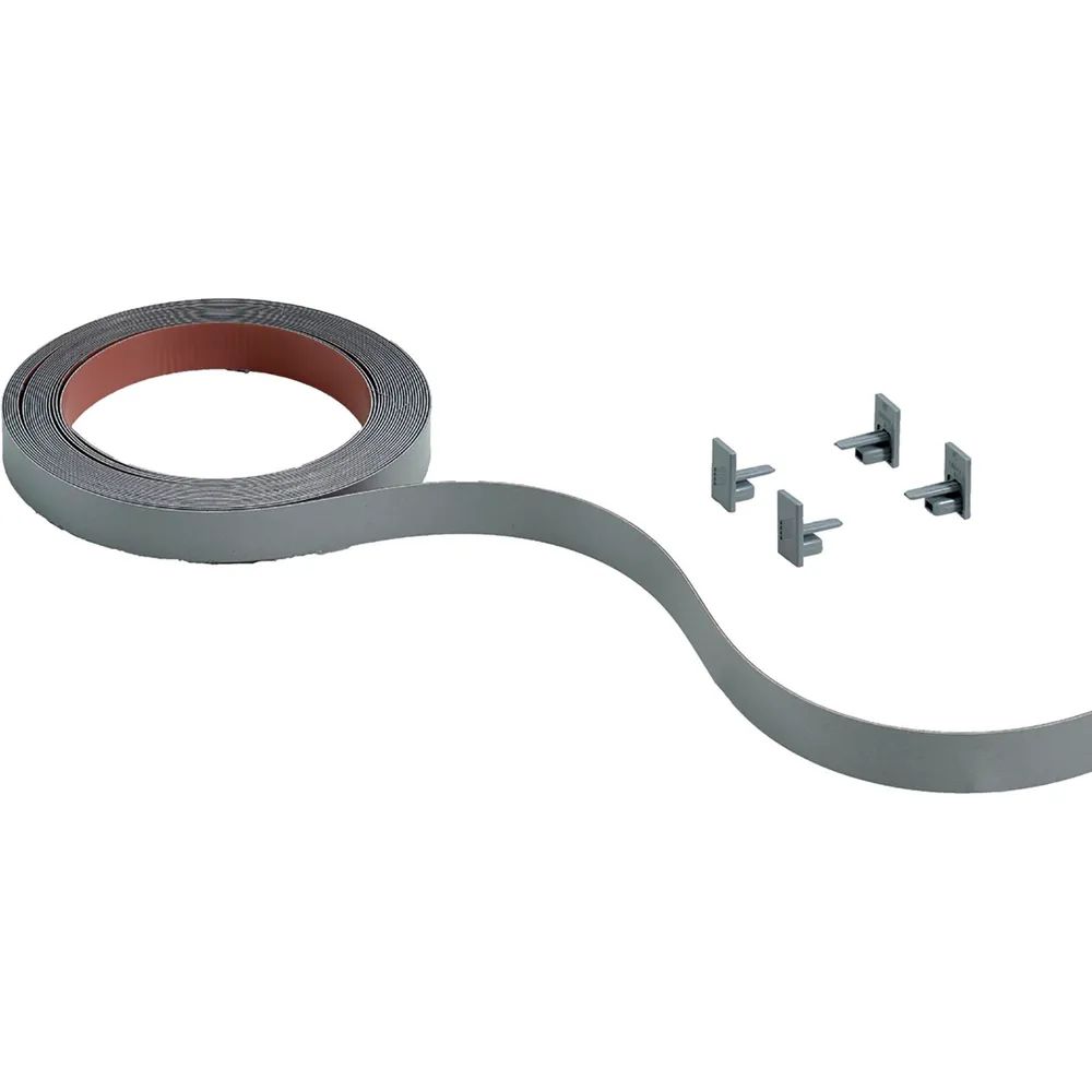 HETTICH SlideLine M Farbset zu vorlaufendem Laufprofil 18mm silber, 4000 mm