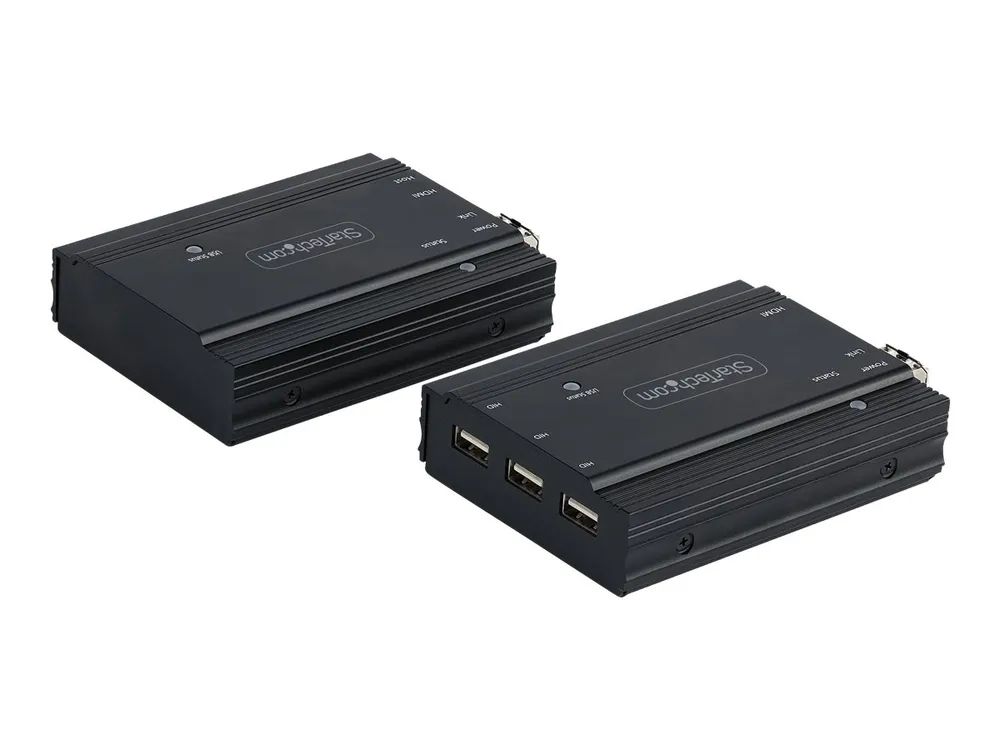 StarTech.com 4K HDMI LWL Extender - HDMI Video & USB Remote KVM Switch/Console Extender - bis zu 300m (MultiMode)