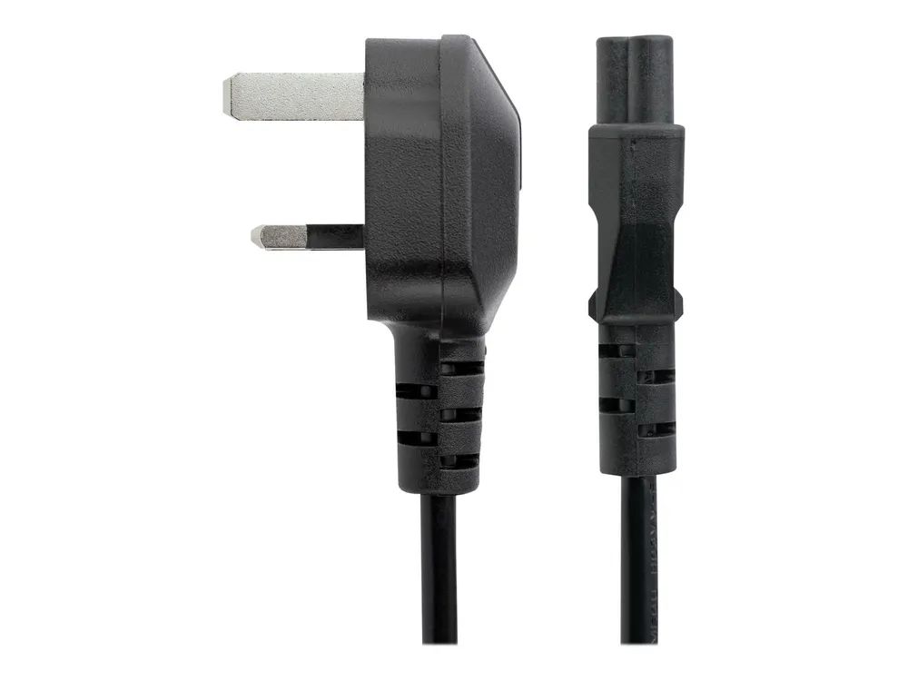 StarTech.com 2 m GB Laptop Ladekabel, BS 1363 auf C5, 2,5A 250V, 18AWG, Notebook / Laptop Ersatzstromkabel, UK Laptop Netzteil Stromkabel, Kleeblatt/Mickey Mouse Netzkabel (PXTNB3SUK2M)