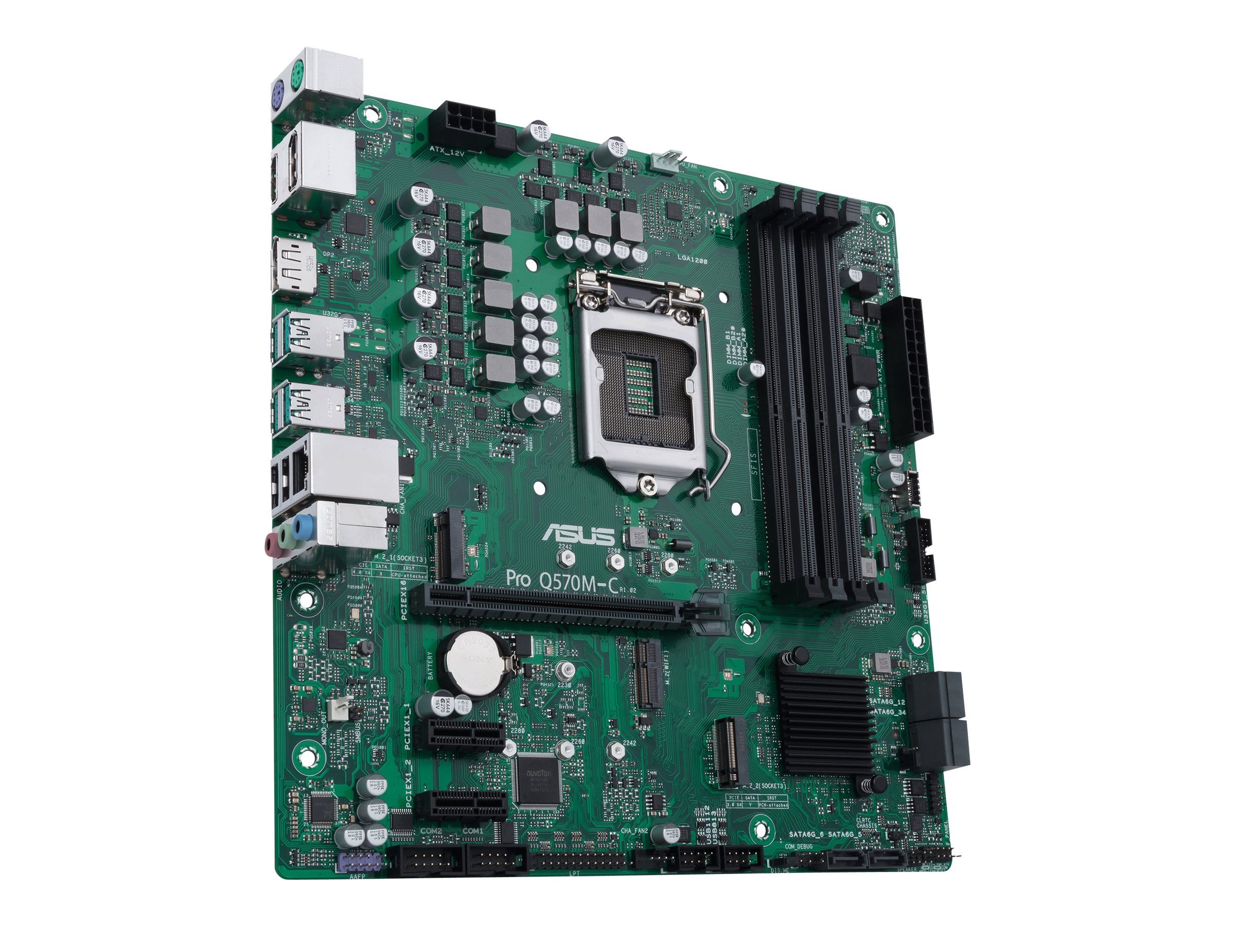 ASUS Pro Q570M-C/CSM - Motherboard - micro ATX - LGA1200-Sockel - Q570 Chipsatz - USB 3.2 Gen 2, USB-C Gen1, USB 3.2 Gen 1 - Gigabit LAN - Onboard-Grafik (CPU erforderlich)