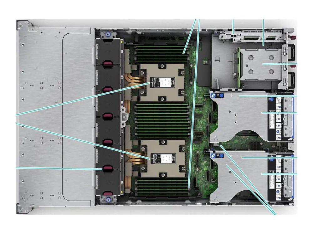 HPE ProLiant DL385 Gen11 - Server - Rack-Montage - 2U - zweiweg - 1 x EPYC 9115 / 2.6 GHz - RAM 64 GB - SATA/SAS/NVMe - Hot-Swap 6.4 cm (2.5")