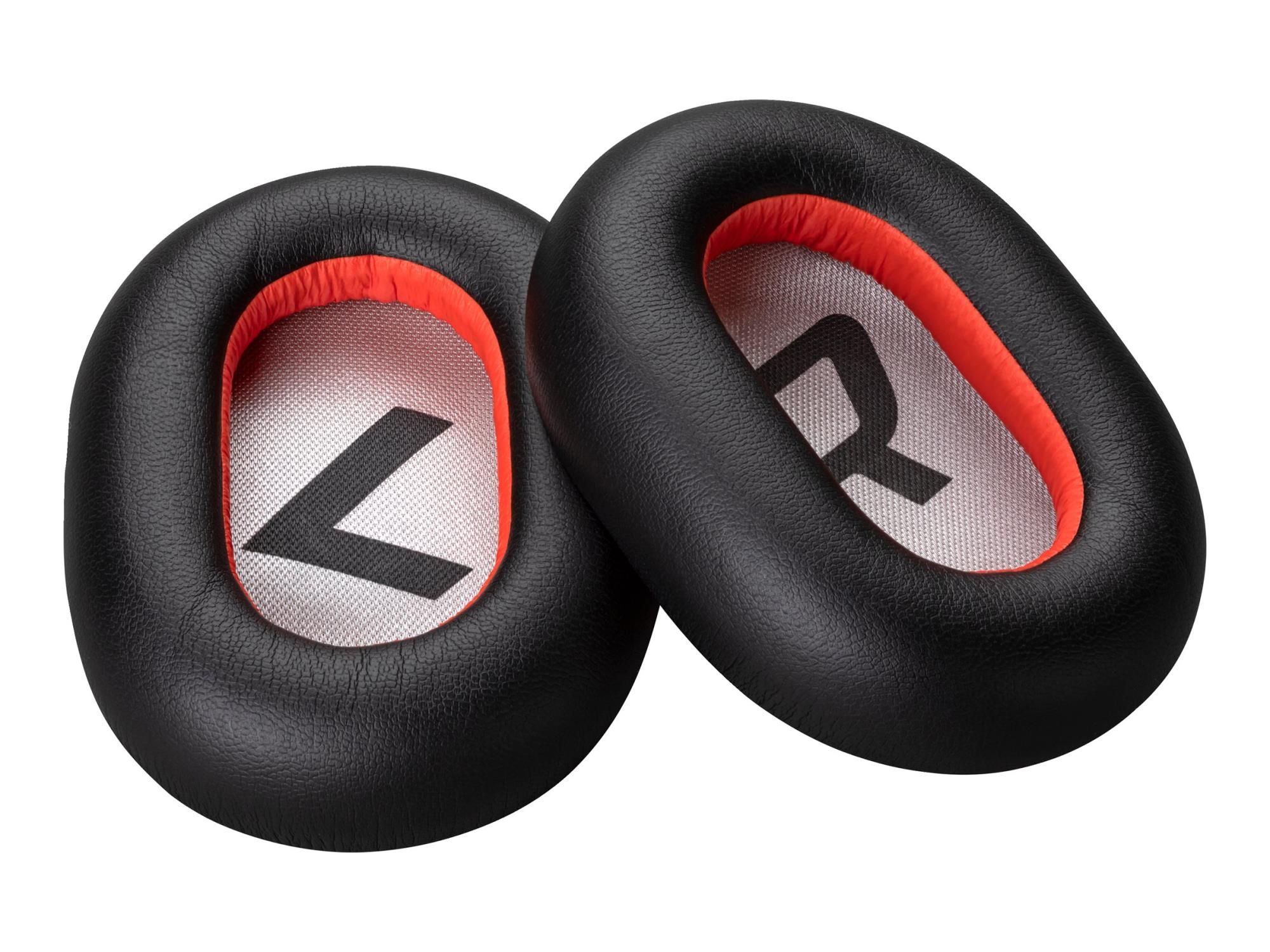 Poly Ohrpolster für Bluetooth-Headset - Kunstleder - Schwarz (Packung mit 2)