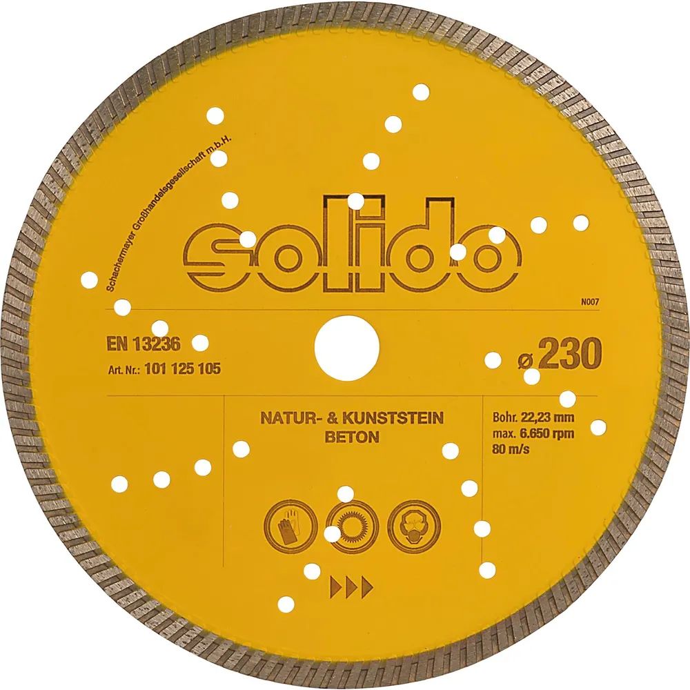 SOLIDO Diamant Trennscheibe 230 x 2.4 mm Beton Stein Baustellenmaterial