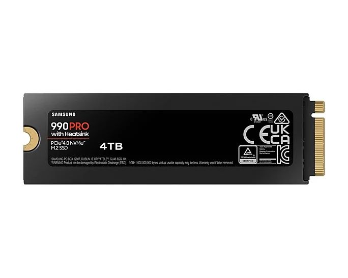Samsung 990 PRO MZ-V9P4T0CW - SSD - verschlüsselt - 4 TB - intern - M.2 2280 - PCIe 4.0 x4 (NVMe)