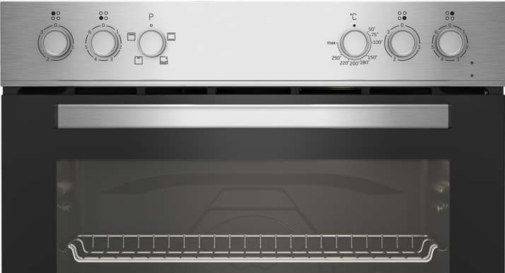 Beko BBUC12020X Backofenset mit Glaskeramik, Edelstahl 