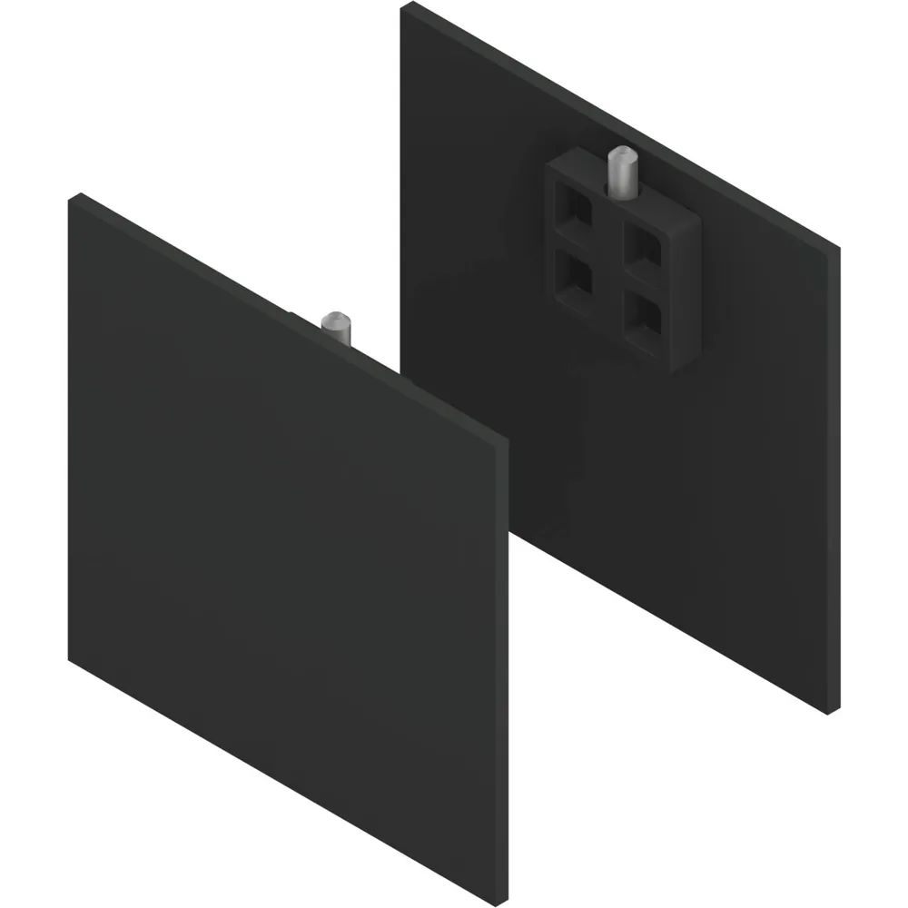 SOLIDO 100/HELM Abdeckkappen-Set Blende H/G Abstandsprofil 2x15/1x9 mm schwarz