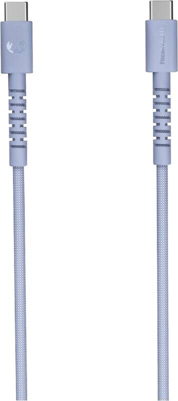 Fresh 'n Rebel USB-C zu USB-C silikon geflochtenes Kabel "FlexWave" 2m, 100W Vivid Blue