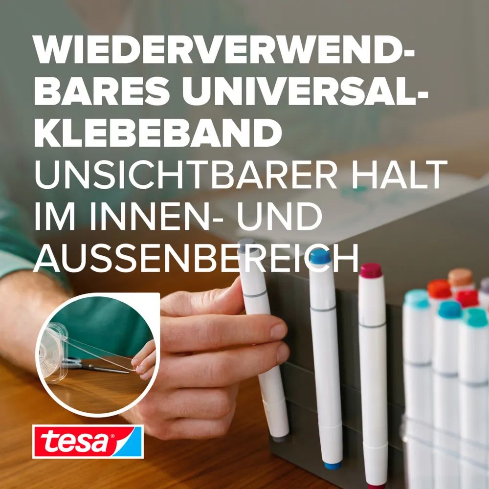 Tesa doppelseitiges Klebeband Universal 3m 30mm hochtransp.