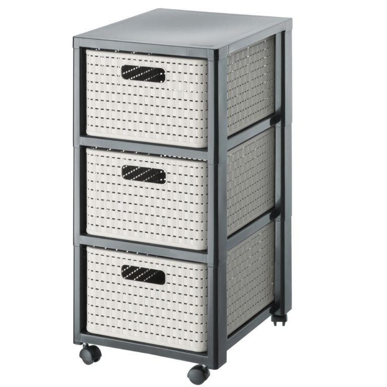 Rotho Tower 3 x A4 mit Rollen COUNTRY
