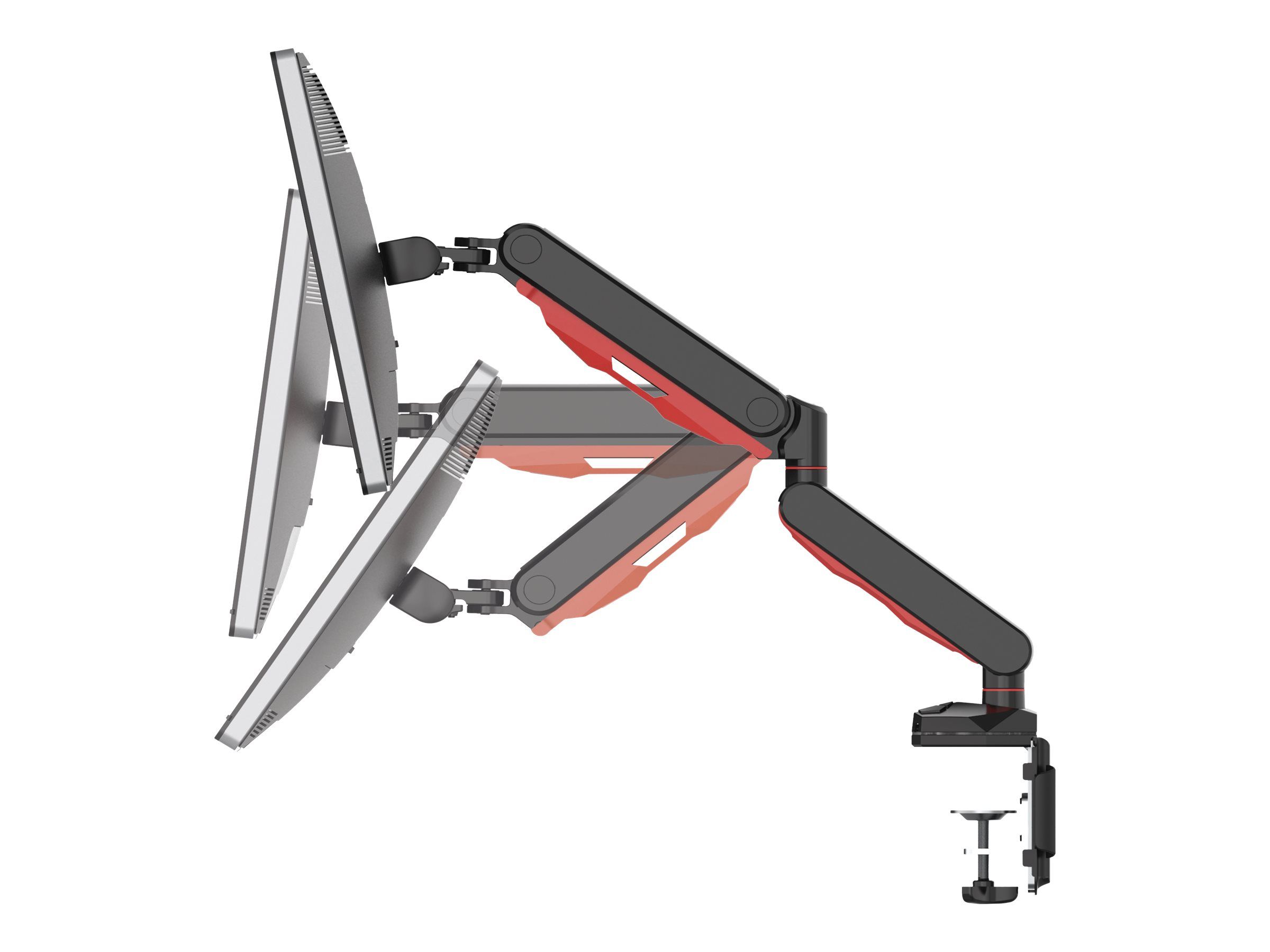 Iiyama DSG3001C-R1 - Befestigungskit - einstellbarer Arm - für LCD-Display - Schwarz, Dynamic Red - Bildschirmgröße: 43.2-76.2 cm (17"-30")