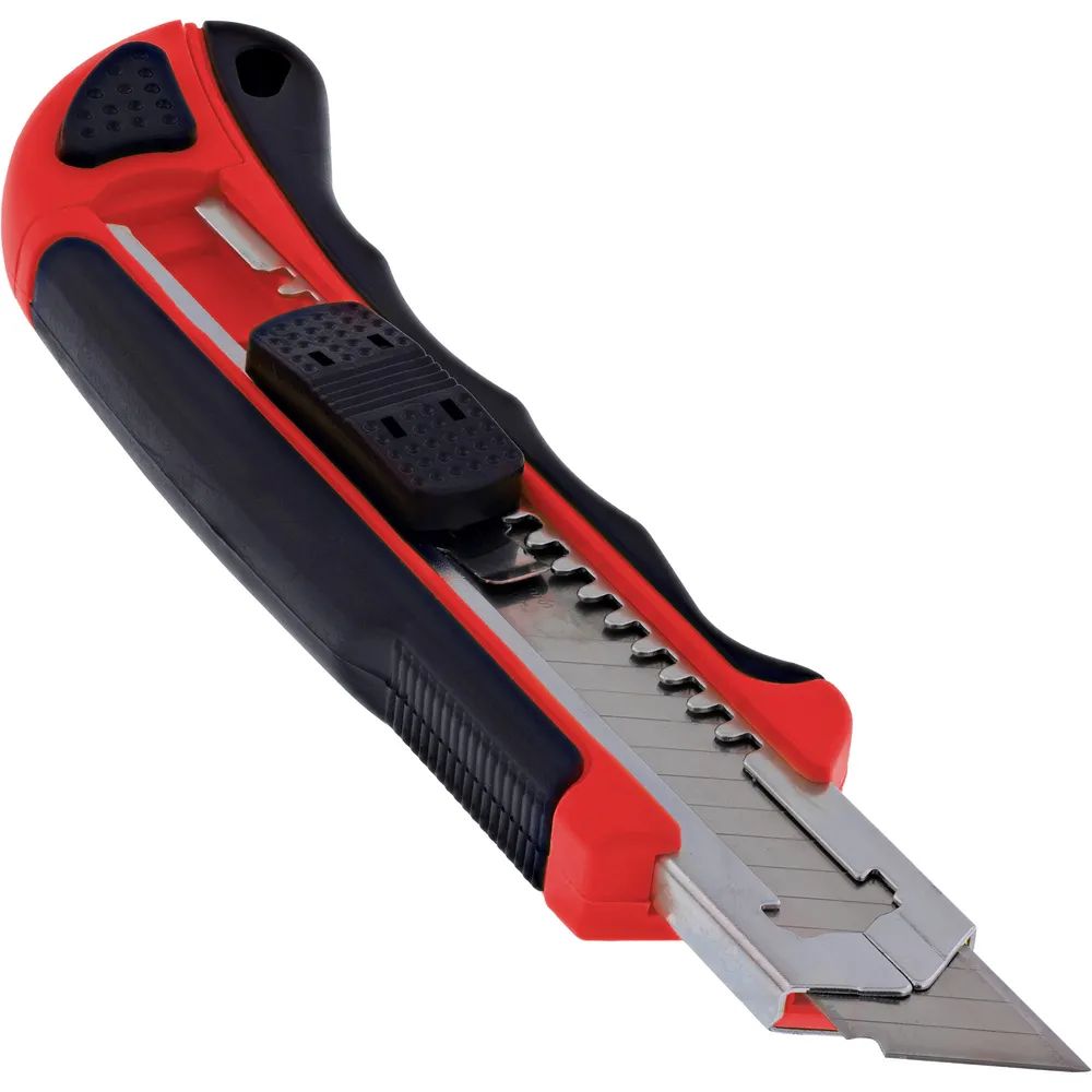 InLine Allzweck Cutter Messer - 18mm Klinge - mit 3 Klingen - rot