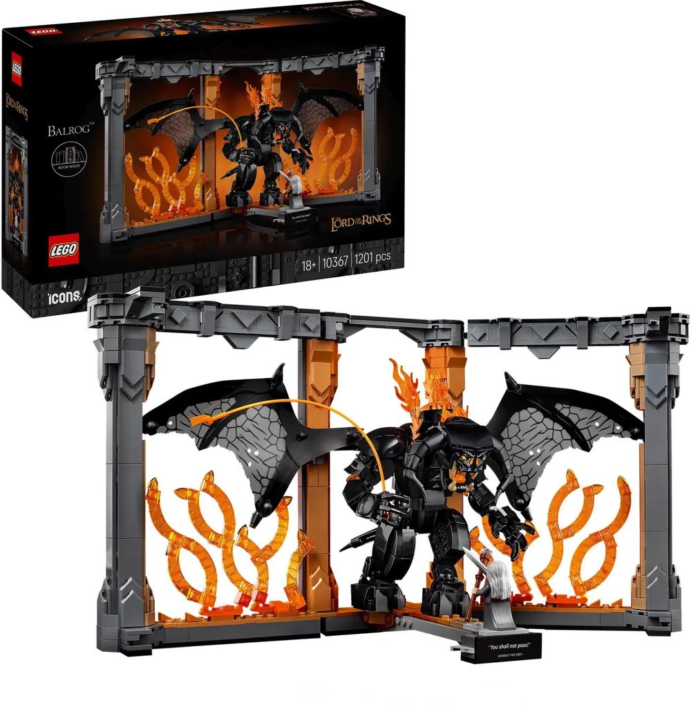 LEGO 10367 Icons Der Herr der Ringe Balrog Bücherstütze