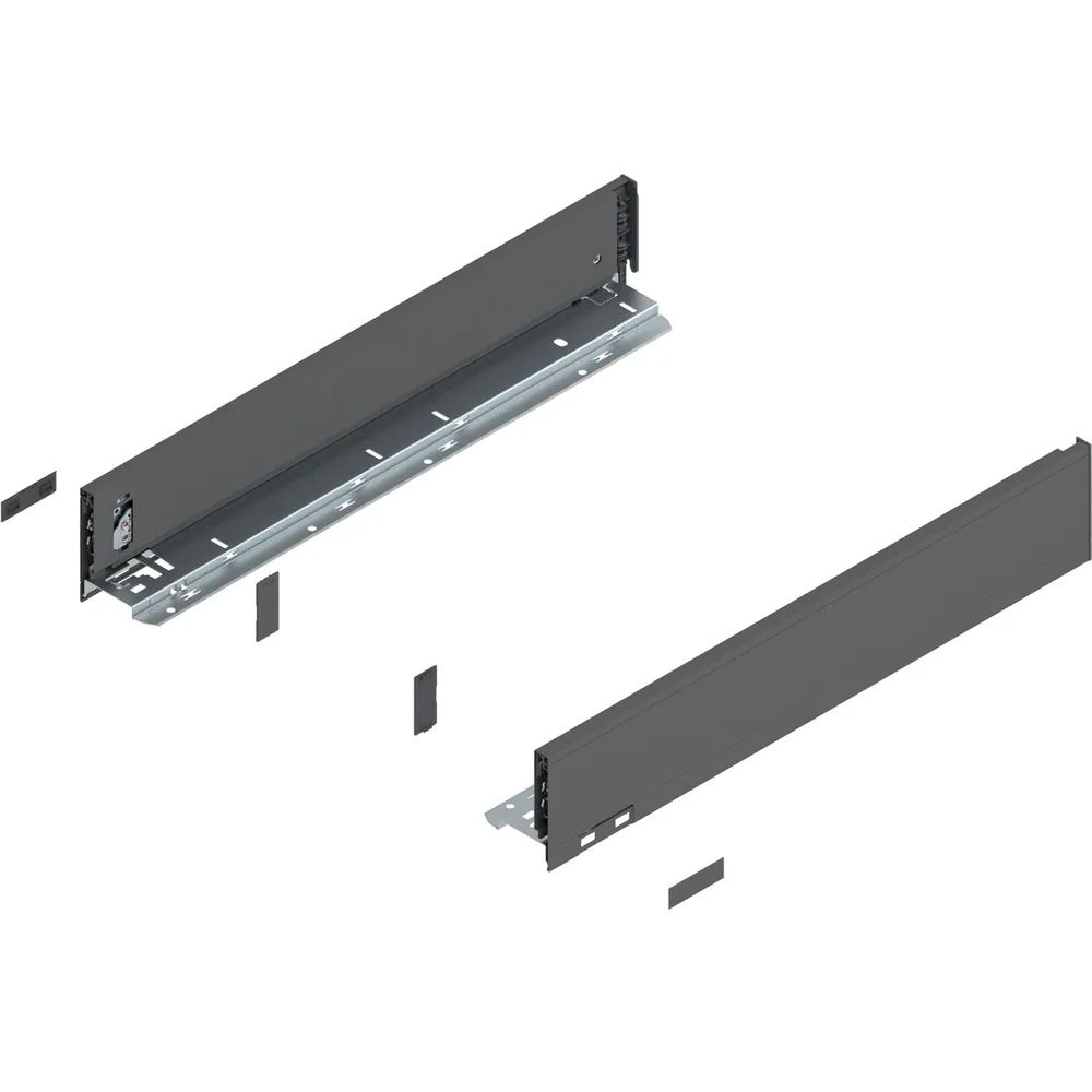 BLUM LEGRABOX pure Zarge Höhe M, NL 500, Oriongrau-matt
