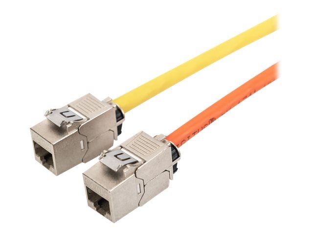 DIGITUS CAT 6A Keystone Modul, geschirmt mit intelligentem Kabelmanager, Set (24 Stück)