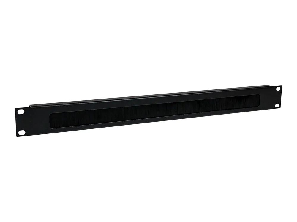StarTech.com 1 HE Rackblende mit Bürste zur Kabeldurchführung - Kabelführungsplatte für Schaltschrank - Schwarz - 1U - 48.3 cm (19")