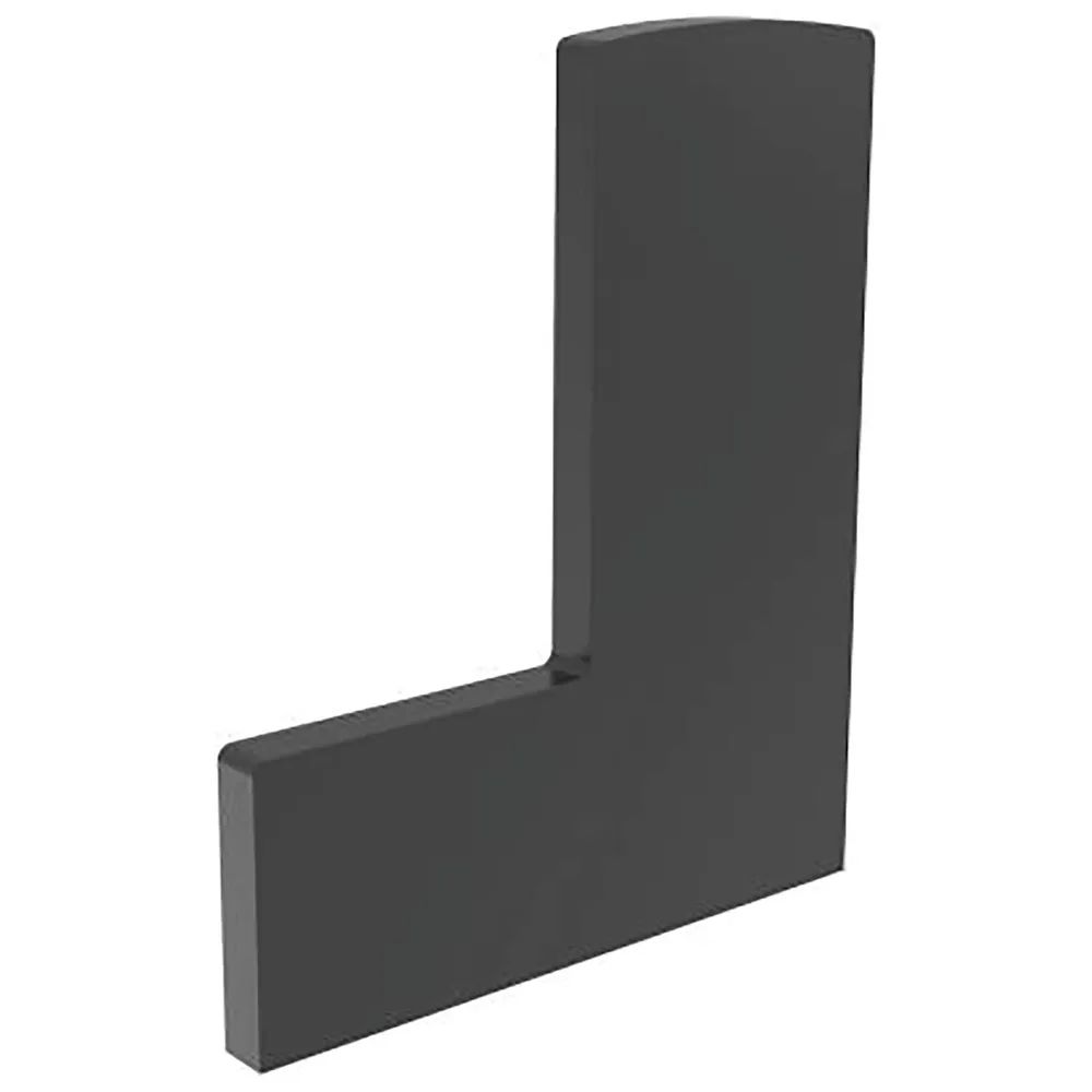 ECONOMY Endkappe für Bodenprofil F-Form0006ECO,rechts,aufgesetzteMontage,schwarz