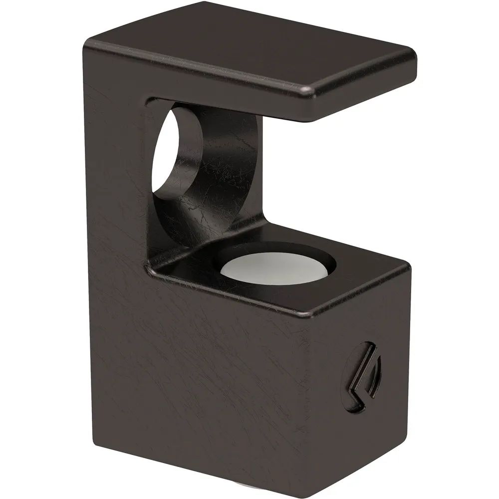 ITALIANA FERRAMENTA Glasbodenträger GRACE zum Schrauben Glas 5-6mm vern. schwarz