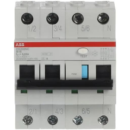ABB FI/LS 3P+N TYP A B16 30MA / ABB DS203NC B16 A30 2CSR256140R1165