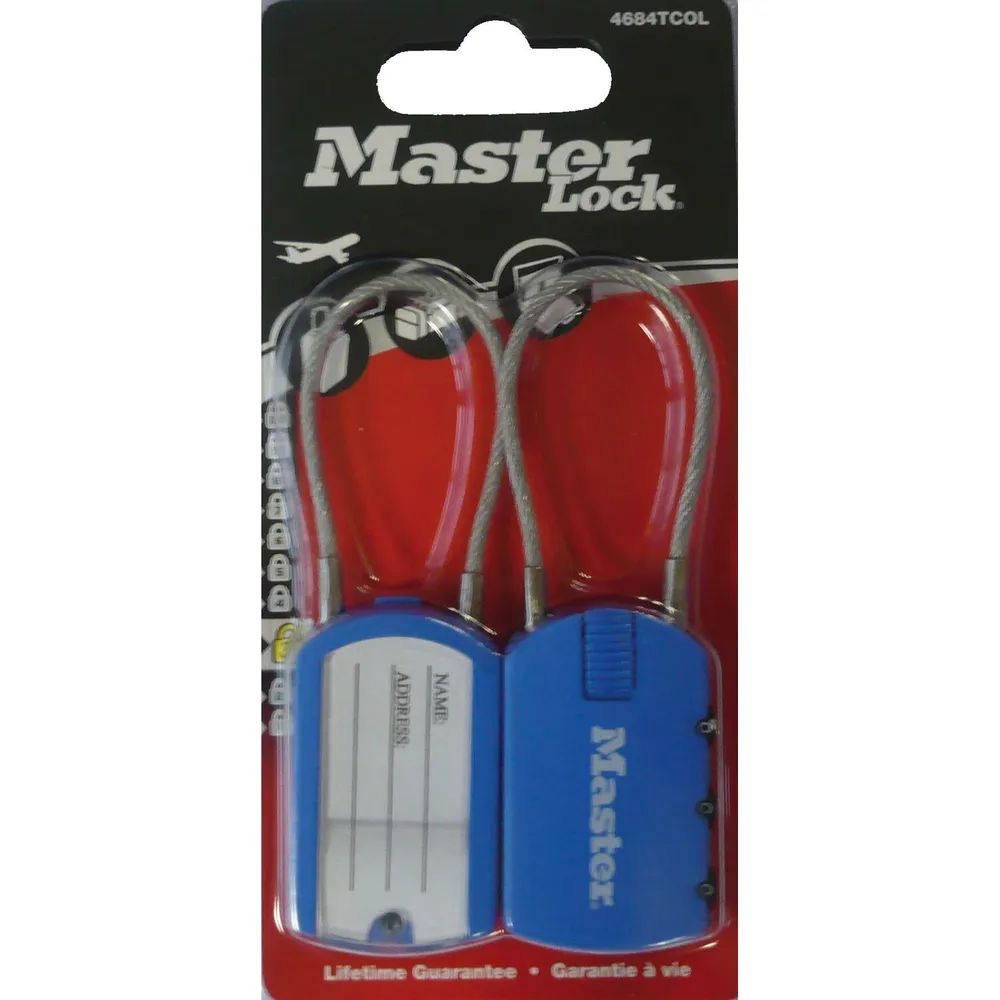 MASTER LOCK Kabelschloss 4684 EURTCOL mit Zahlenkombination, bunt SB