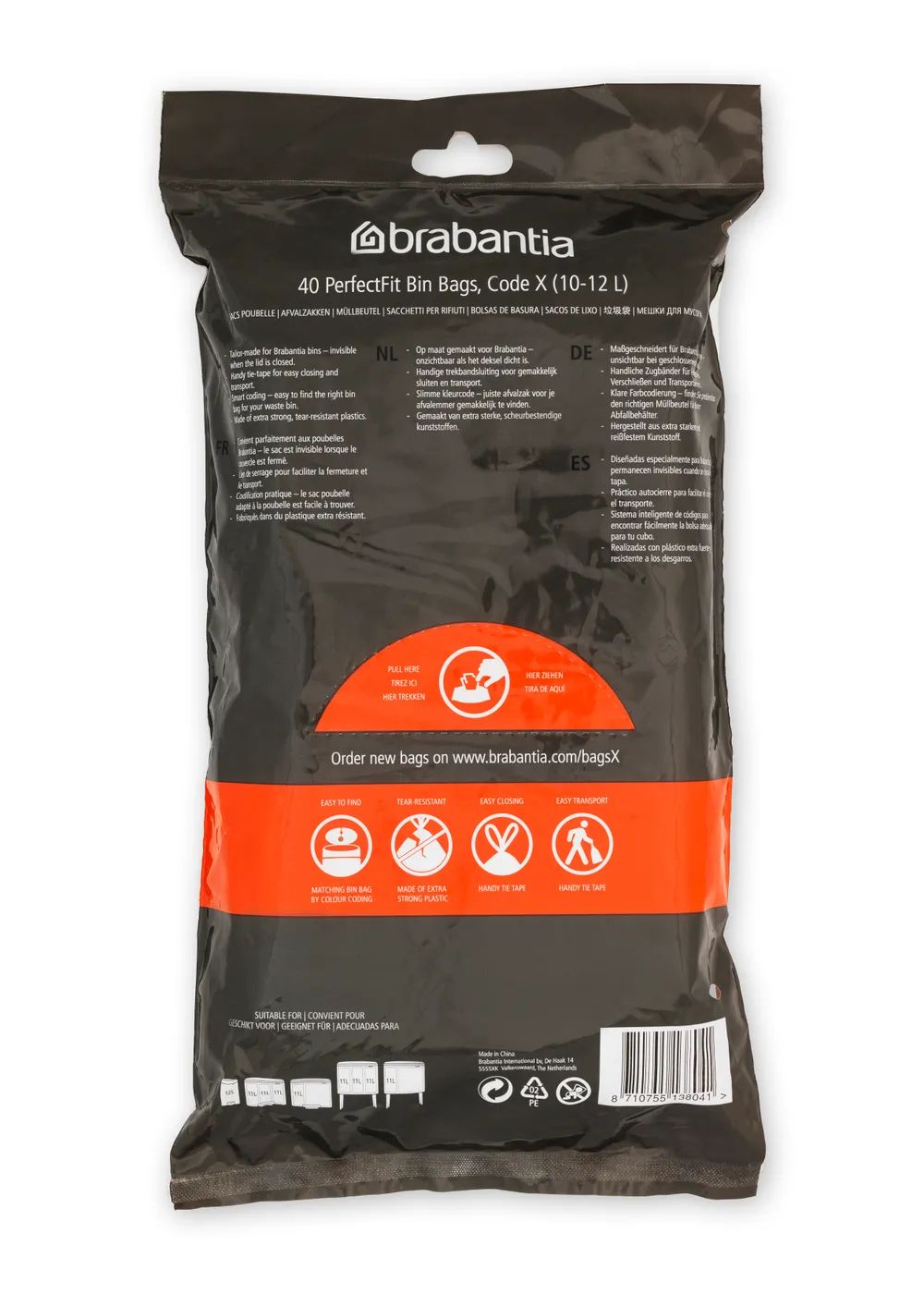 Brabantia PerfectFit Müllbeutel X, 10-12L - White