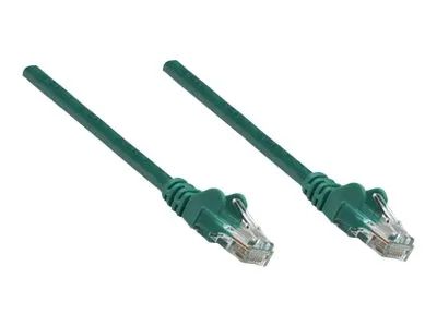 Intellinet Network Patch Cable, Cat5e, 5m, Green, CCA, U/UTP, PVC, RJ45, Gold Plated Contacts, Snagless, Booted, Lifetime Warranty, Polybag - Patch-Kabel - RJ-45 (M)