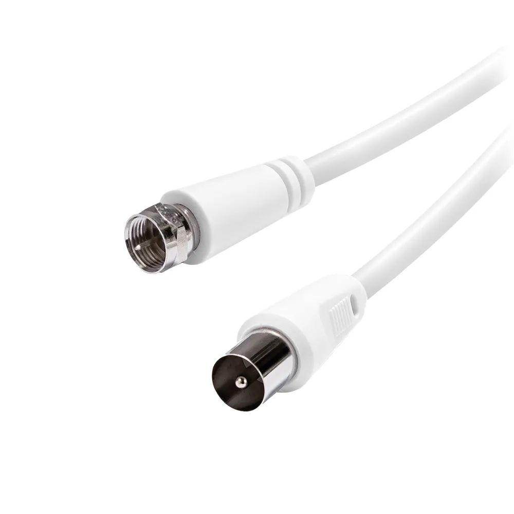 VIVANCO Empfängeranschlusskabel F Stecker  Koax Stecker 75dB, 3m