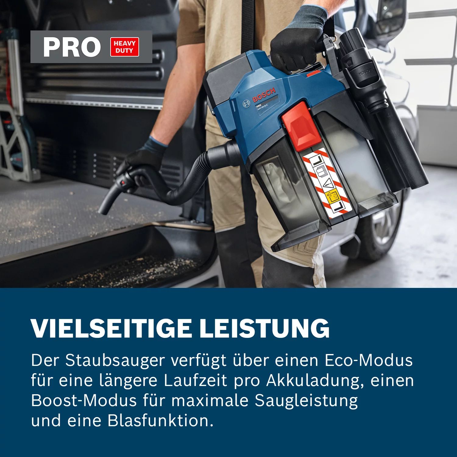 Bosch GAS18V-6LS Akku-Staubsauger inkl. Zubehör