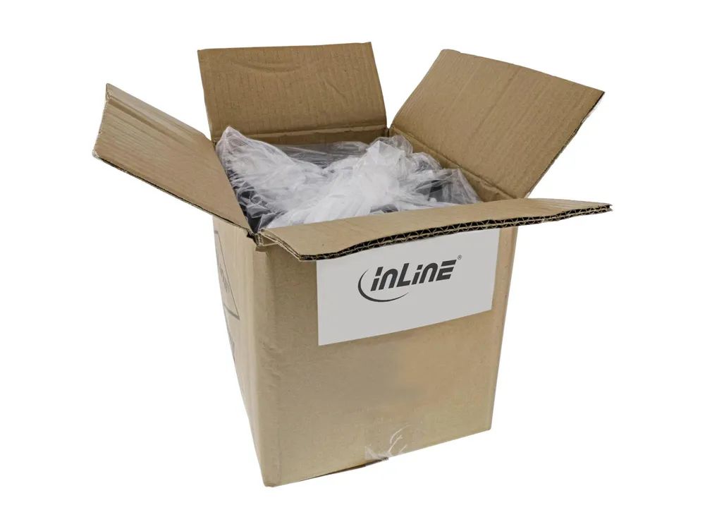 InLine 100er B-Pack Patchkabel - S/FTP (PiMf) - Cat.6A - LSZH - CU - grau - 0,5m