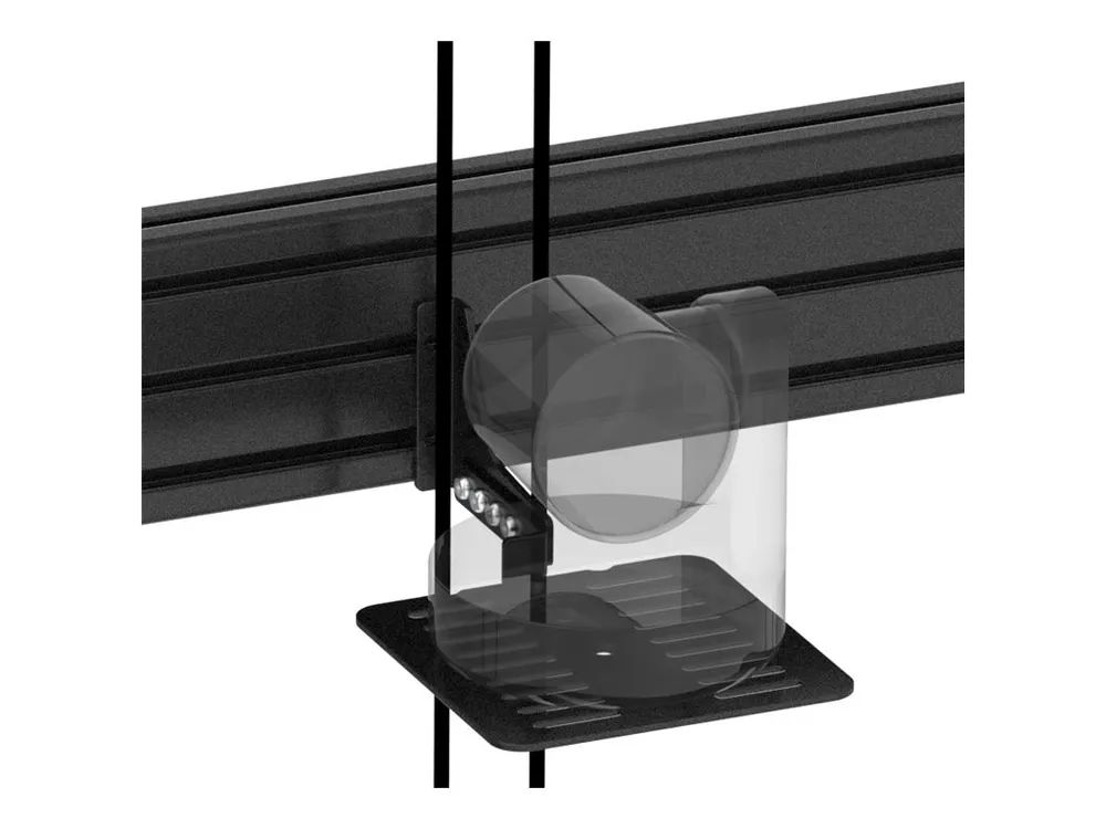 Vision Befestigungskit (Wandmontage, Schienenmontagesockel) - robust - für 2 LCD-Displays - Querformat - Stahl, Aluminium - Schwarz - Bildschirmgröße: 140-191 cm (55"-75")