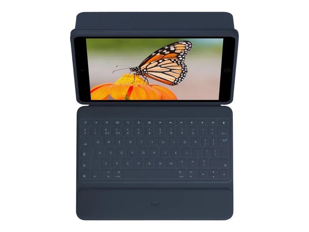 Logitech Rugged Combo 3 - Tastatur und Foliohülle - Apple Smart connector - Classic Blue - für Apple 10.2-inch iPad (7. Generation, 8. Generation, 9. Generation)