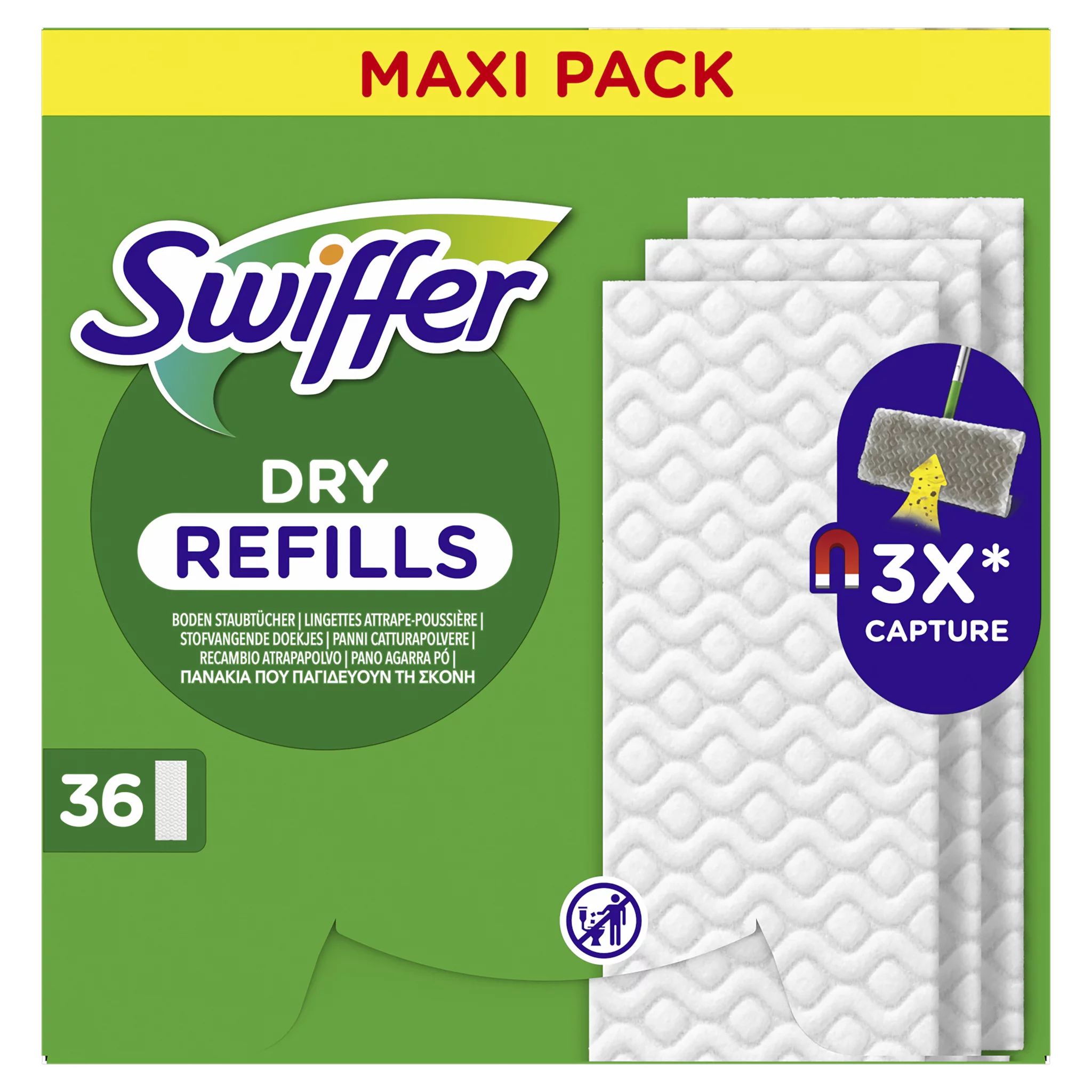 Swiffer Trocken Wischtücher Nachfüllpackung 36er