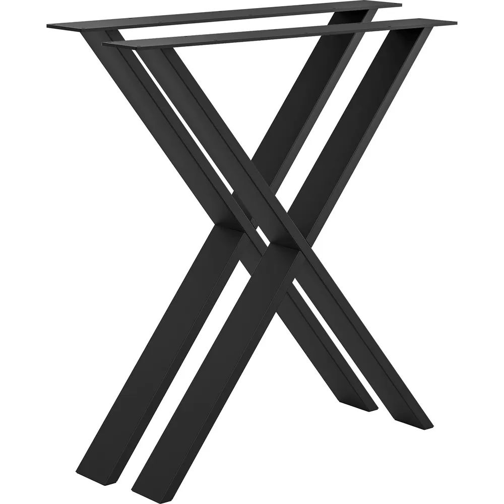Edi Light GmbH  Tischkufe Etsi X-Form, Breite 700 mm, Stahl schwarz strukturiert