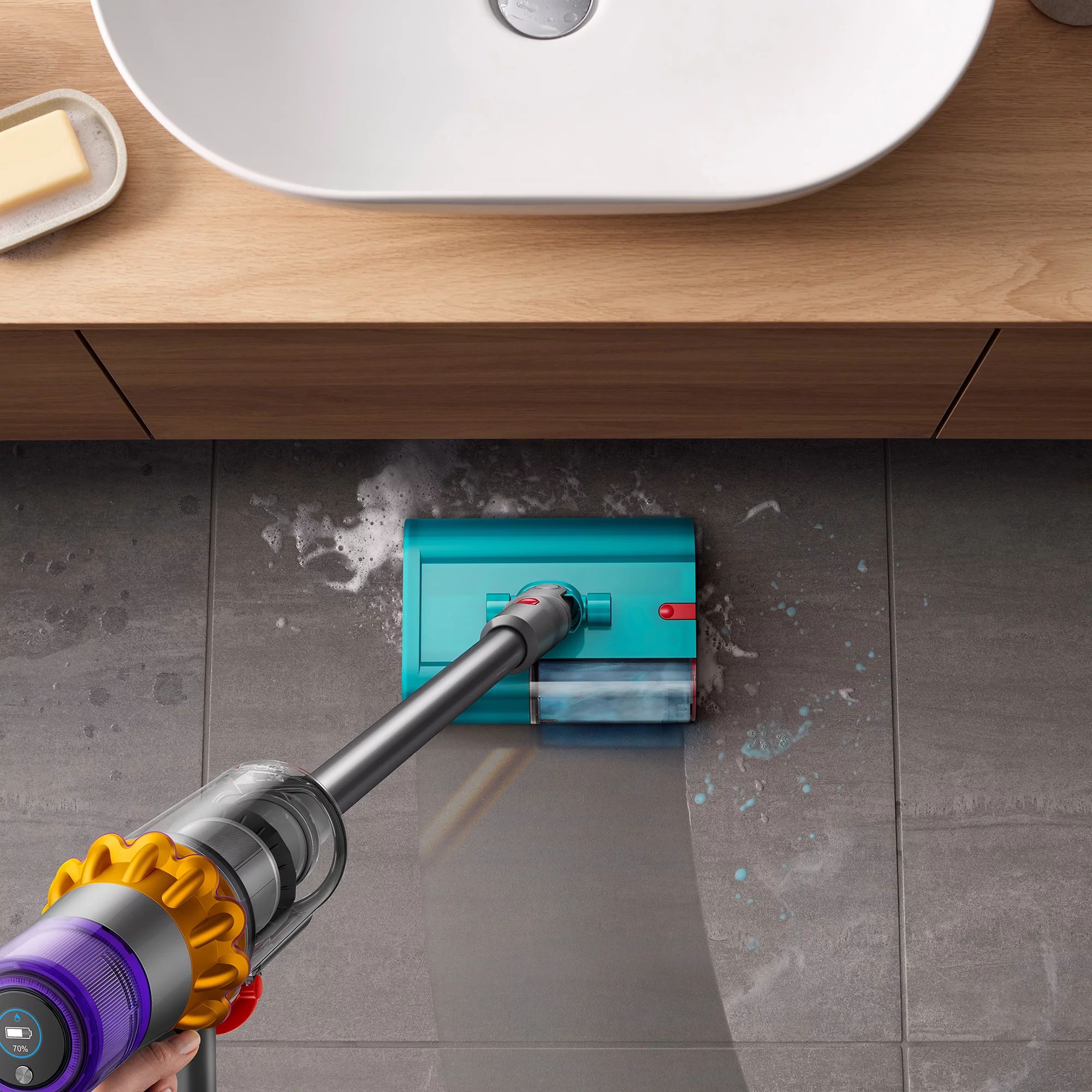 Dyson V15s Detect Submarine, Gelb/Nickel 