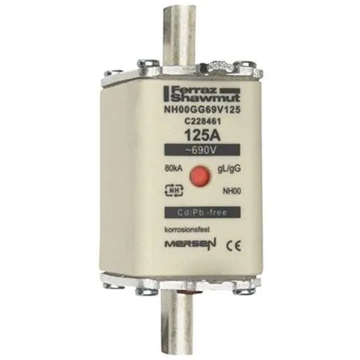 Mersen NH-SICHERUNG 00 125A 690V GG / MERSEN NH00GG69V125 C228461