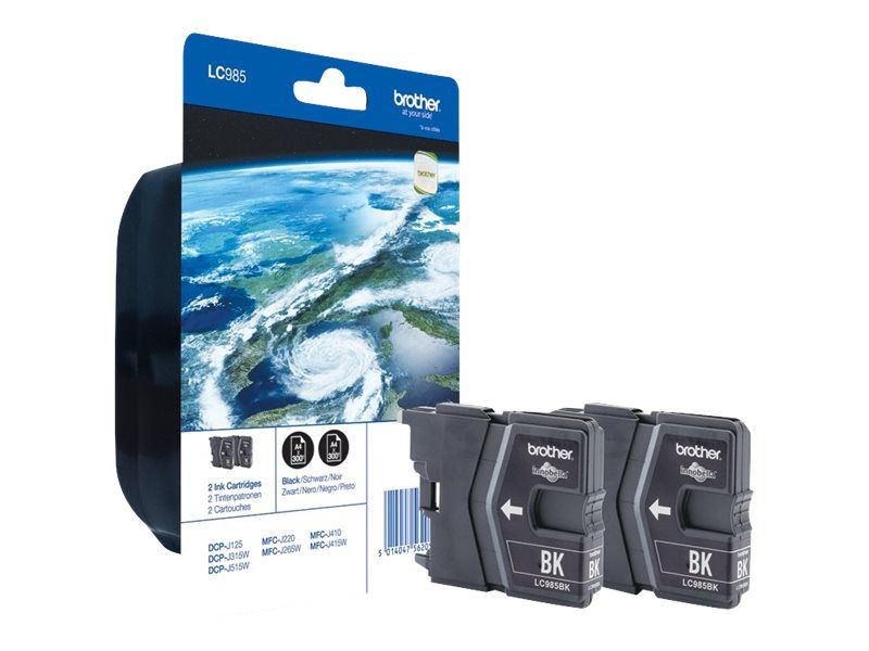 Brother LC985BKBP - 2er-Pack - Schwarz - original