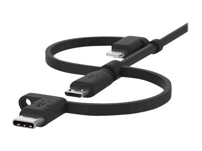 Belkin BoostCharge Universal - USB-Kabel - USB männlich zu Micro-USB Typ B, Lightning, 24 pin USB-C männlich