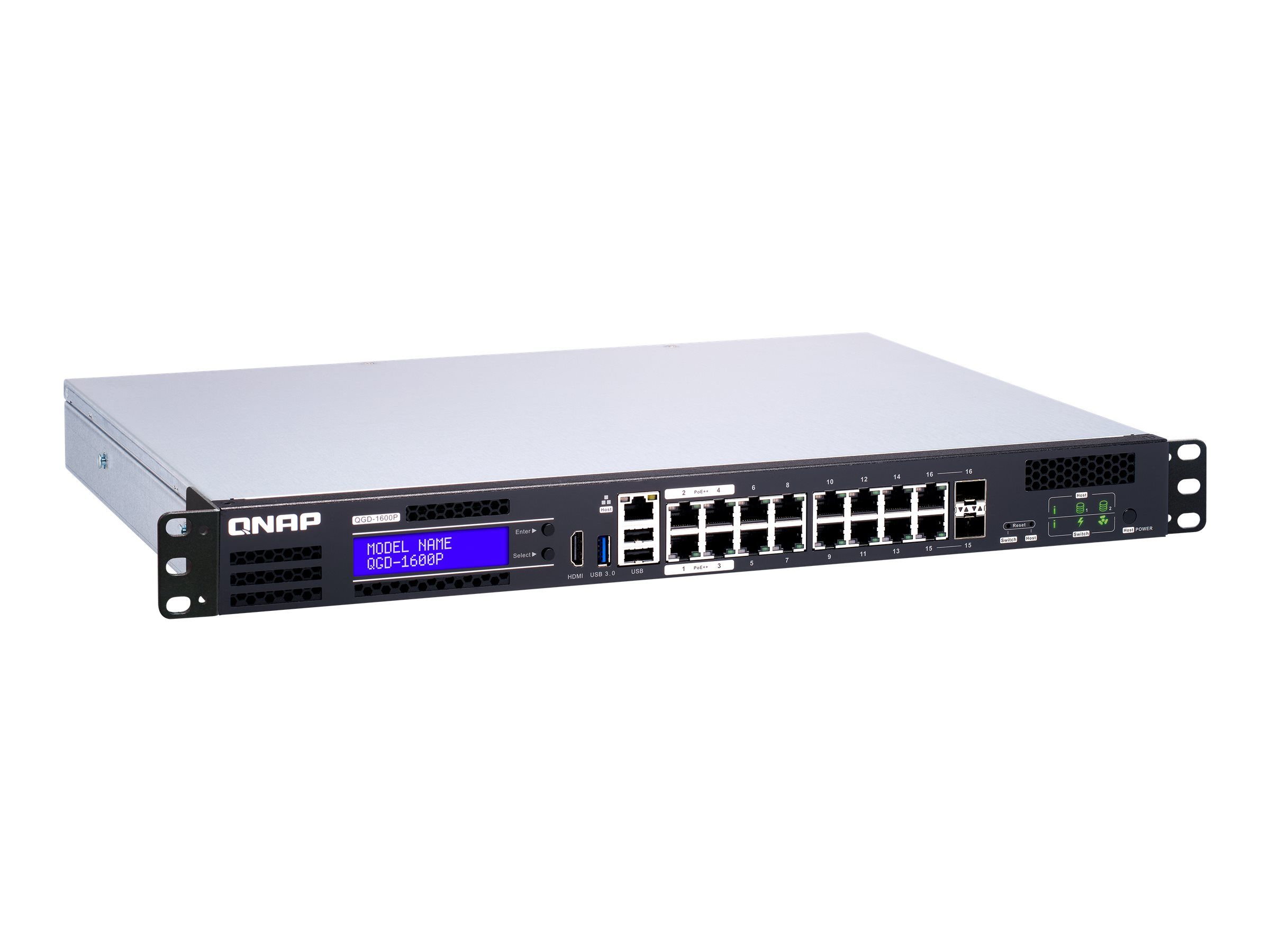 QNAP QGD-1600P - Switch - Smart - 4 x 10/100/1000 (PoE++)