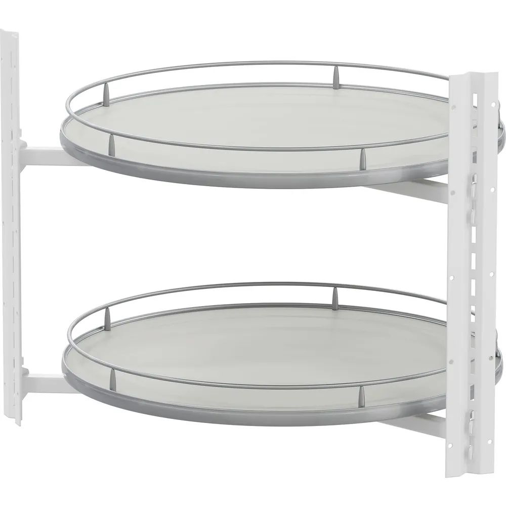 Vauth-Sagel VS COR Wheel Pro Eckschrank-Drehboden Premea 4/4-Kreis KB 800 mm Hellgrau/Silber