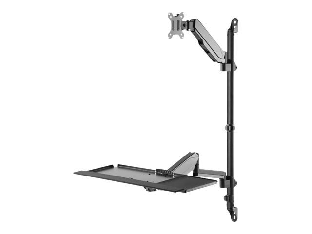 DIGITUS Flexibler Steh-/ Sitz-Arbeitsplatz zur Wandmontage, Single Monitor