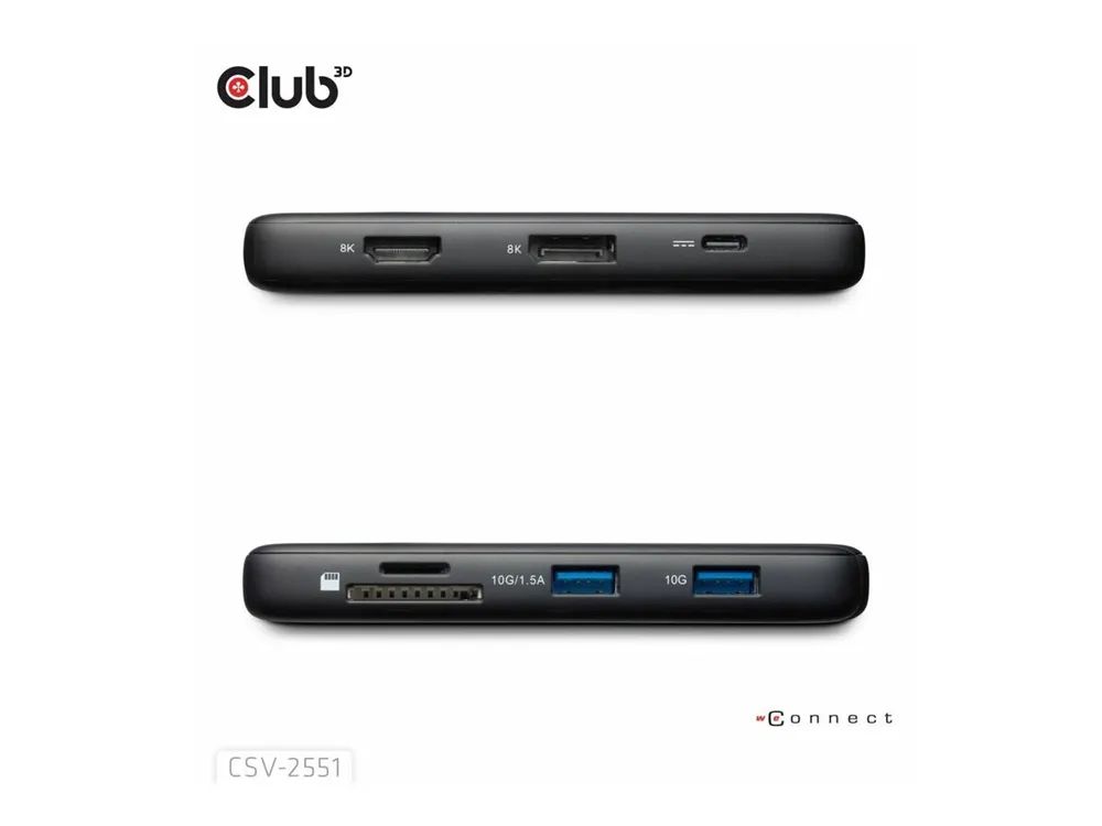 Club 3D 8-in-1 - Dockingstation - für Desktop, Laptop