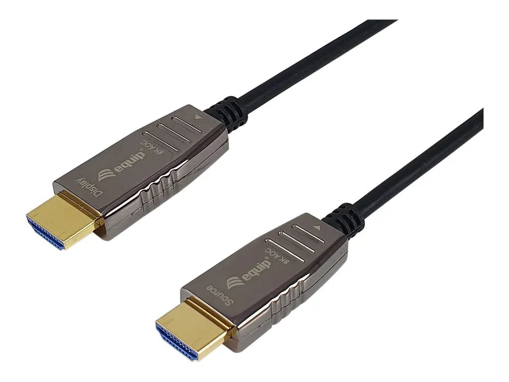 Equip Ultra High Speed - HDMI-Kabel mit Ethernet - HDMI männlich zu HDMI männlich - 30 m - Schwarz - Active Optical Cable (AOC)