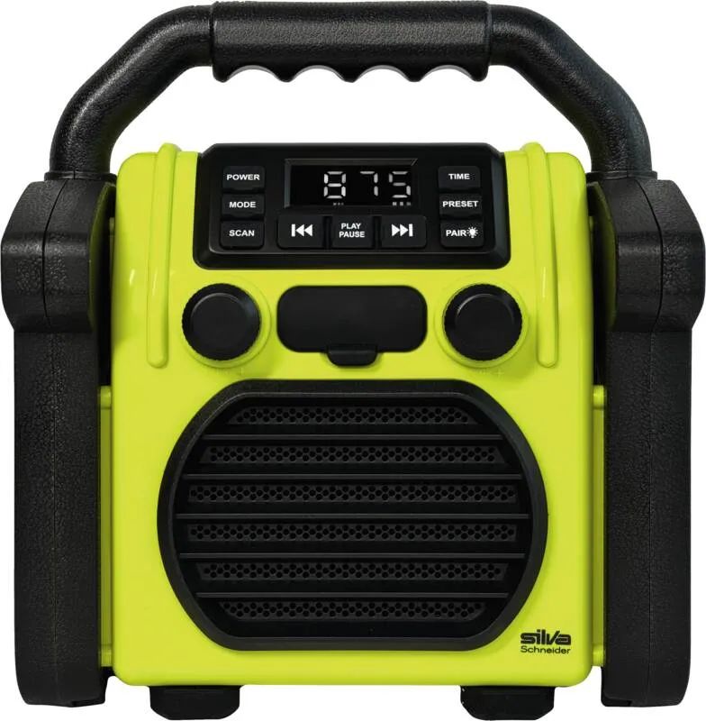 Silva Schneider BAUSTELLEN PLL RADIO AKKU IP55 / SIL-SC BR 230 BT NEON GRÜN 243024